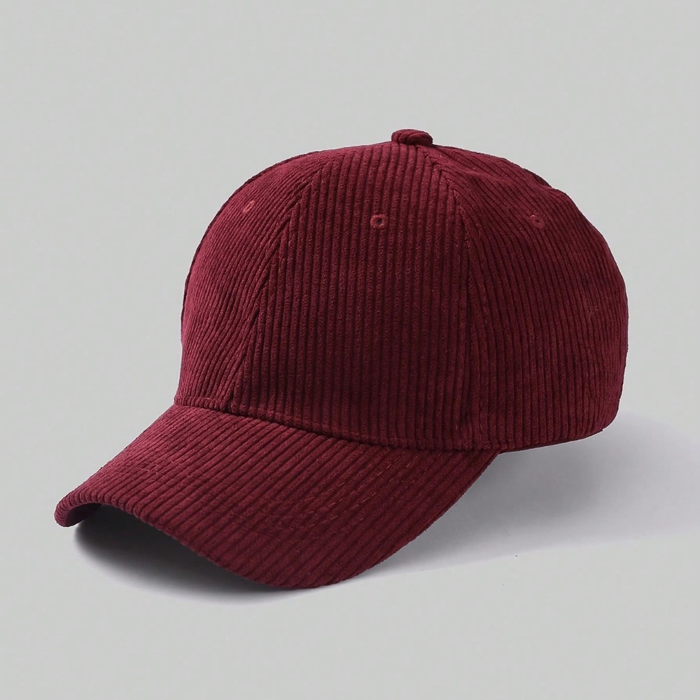BRAND NEW Red Corduroy Baseball Cap